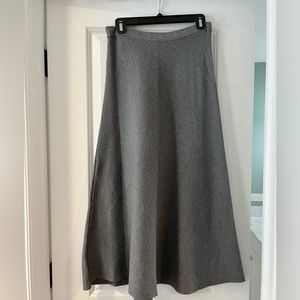 modasty grey midi skirt, size 2